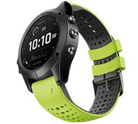 NotoCity Cinturino Compatibile con Garmin Fenix 5/Fenix 6 Pro/Fenix 5 Plus/Fenix 6/Forerunner 945/Forerunner 935/Approach S60/Quatix 5 Cinturino in Silicone da 22 mm(verde-nero)
