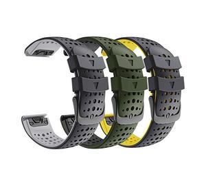 NotoCity Cinturino Compatibile con Garmin Fenix 5/Fenix 6 Pro/Fenix 5 Plus/Fenix 6/Forerunner 945/Forerunner 935/Approach S60/Quatix 5 Cinturino in Silicone da 22 mm(C)