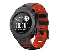 NotoCity Cinturino Compatibile con Instinct Band Cinturino in Silicone di Ricambio per Instinct/Solar/Tactical(nero,rosso)