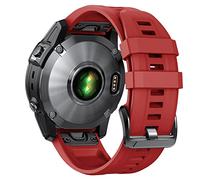NotoCity Cinturino Compatibile Garmin Fenix 7S, Cinturino Silicone 20mm Quickfit, per Garmin Fenix 6s/5s, Sostituzione Cinturino Garmin Fenix 5s Plus/6s Pro, Rosso