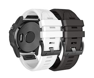 NotoCity Cinturino per Garmin Fenix 6/7/5/6 Pro/7 Pro/5 Plus, Cinturino per Garmin Instinct, Forerunner 965/935/945/955/745, Epix (Gen 2), Quickfit 22mm Cinturino per Garmin Approach S60(Nero/Bianco)