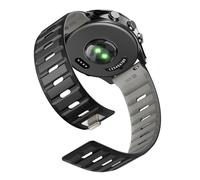 NotoCity Cinturino per Garmin Forerunner 245/Venu 2 Plus/Vivoactive 3/5/6, Cinturino magnetico in silicone da 20 mm per Galaxy Watch 4/5/6/7 (44/40 mm), Comodo da indossare,Nero-grigio