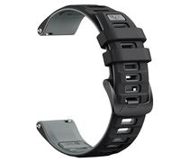 NotoCity Cinturino per Garmin Forerunner 255/265/Venu 3/Venu 2/Vivoactive 4, 22mm Sportivo in Silicone Cinturino per Huawei Watch GT5/GT4/GT3/GT2 46MM per Donna Uomo(Nero/Grigio)