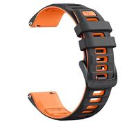 NotoCity Cinturino per Garmin Forerunner 255/265/Venu 3/Venu 2/Vivoactive 4, 22mm Sportivo in Silicone Cinturino per Huawei Watch GT5/GT4/GT3/GT2 46MM per Donna Uomo(Nero/Arancione)