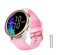 NotoCity Cinturino per Garmin Vivoactive 3 / Garmin Forerunner 245/645 / Samsung Gear Sport/Galaxy Watch 42mm, 20mm Cinturino di Ricambio in silicone, Quick-Fit, Colori Multipli (L, Pink)