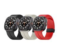 NotoCity Cinturino per Samsung Galaxy Watch Ultra, Sportivo per Uomo Donna, Silicone Magnetico(Nero+Luce stellare+Rosso)