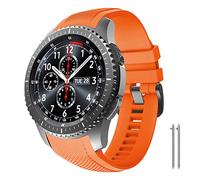 NotoCity Cinturino per Samsung Gear S3 Classic/Frontier/Galaxy Watch 46mm, Cinturini di Ricambio in Silicone 22mm per Gear S3 Classic / S3 Frontier/Galaxy Watch 46mm,Arancione