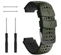 NotoCity per Forerunner 235 Cinturino, Braccialetto di Ricambio Silicone per Forerunner 230/235/620/630/735XT (Negro-Army Green)