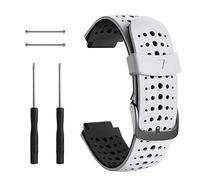 NotoCity per Forerunner 235 Cinturino, Braccialetto di Ricambio Silicone per Forerunner 230/235/620/630/735XT (Nero - Bianco)