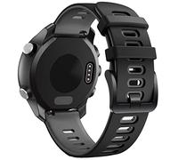 NotoCity per Garmin Vivoactive 3 Cinturino, 20mm Cinturino di Ricambio in Silicone per Samsung Galaxy Active 2 /Gear Sport/Galaxy Watch 42mm/ Garmin Forerunner 645/245(nero-grigio)