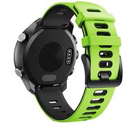 NotoCity per Garmin Vivoactive 3 Cinturino, 20mm Cinturino di Ricambio in Silicone per Samsung Galaxy Active 2 /Gear Sport/Galaxy Watch 42mm/ Garmin Forerunner 645/245(verde-nero)