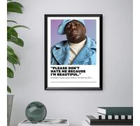 NOTORIOUS BIG - Quadro Stampa Poster musica CORNICE INCLUSA 40x30