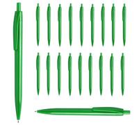noTrash2003 100 penne a sfera a pressione Kulis Ballpen strumenti di scrittura che scrivono in blu come colori puri 100 stessi colori (Verde)