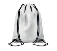 noTrash2003 Borsa con coulisse, borsa a tracolla, colore argento, riflettente, borsa per il trasporto in diverse quantità, argento, 1er