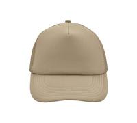 noTrash2003 Cappello da baseball in tessuto a rete, stile trucker, unisex, taglia unica e modelli per bambini, berretto da baseball in 30 colori, poliestere in tinta unita e cotone bicolore, Beige