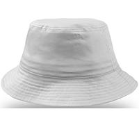noTrash2003 Cappello da pescatore alla moda Bucket Hat in cotone twill, cappello da sole estivo per donna e uomo con fascia elastica, bianco, Taglia unica
