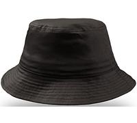 noTrash2003 Cappello da pescatore alla moda Bucket Hat in cotone twill, cappello da sole estivo per donna e uomo con fascia elastica, Nero , Taglia unica