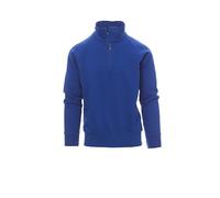 noTrash2003 Felpa a mezza zip - Workwear Sweater compatibile con Payper Miami, per ufficio, lavoro e tempo libero, elastico a costine sottili su maniche e vita, 300 g/mq, 70% cotone, da XS a 5XL, blu
