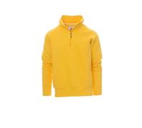 noTrash2003 Felpa a mezza zip - Workwear Sweater compatibile con Payper Miami, per ufficio, lavoro e tempo libero, elastico a costine sottili su maniche e vita, 300 g/mq, 70% cotone, da XS a 5XL