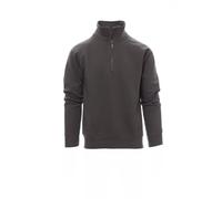 noTrash2003 Felpa a mezza zip - Workwear Sweater compatibile con Payper Miami, per ufficio, lavoro e tempo libero, elastico a costine sottili su maniche e vita, 300 g/mq, 70% cotone, da XS a 5XL,