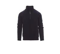 noTrash2003 Felpa a mezza zip - Workwear Sweater compatibile con Payper Miami, per ufficio, lavoro e tempo libero, elastico a costine sottili su maniche e vita, 300 g/mq, 70% cotone, da XS a 5XL, blu
