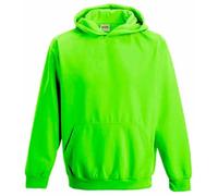 noTrash2003 NEON Felpa con cappuccio floureszierend, diversi colori e taglie per bambini (12-13 anni, Electric Green), Verde elettrico, 12-13 Jahre