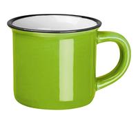 noTrash2003 Set di 4 tazze da caffè in stile retrò, stile vintage, in ceramica, 60 ml, look nostalgico (verde (4)