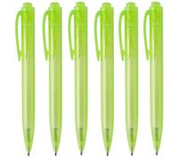 noTrash2003 Set di 6 penne a sfera in plastica oceanica sostenibile e a protezione ambientale, riciclaggio dei rifiuti, economia circolare (verde)