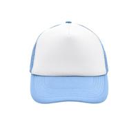 noTrash2003 Trucker Mesh Baseball Cap Truckerhat Unisex Taglia unica e modelli per bambini Basecap Cappello da baseball oltre 40 colori Tinta unita Bicolore Poliestere Cotone, bianco/azzurro, Taglia
