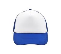 noTrash2003 Trucker Mesh Baseball Cap Truckerhat Unisex Taglia unica e modelli per bambini Basecap Cappello da baseball oltre 40 colori Tinta unita Bicolore Poliestere Cotone, bianco-blu, Taglia unica