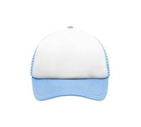 noTrash2003 Trucker Mesh Cappellino da baseball Truckerhat unisex, taglia unica e modelli per bambini, cappello da baseball, 30 colori, tinta unita, bicolore, poliestere, cotone, per bambini, bianco