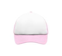 noTrash2003 Trucker Mesh Cappellino da baseball Truckerhat unisex, taglia unica e modelli per bambini, cappello da baseball, 30 colori, tinta unita, bicolore, poliestere, cotone, per bambini, Bianco