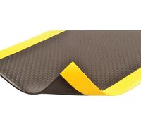 NoTrax 417 Bubble Sof-Tred - Tappetino di sicurezza/anti-fatica con spugna Dyna-Shield in PVC, per aree asciutte, 91 x 100 x 1,2 cm (larghezza x lunghezza x spessore), nero/giallo
