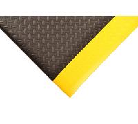 Notrax - 419S0026BY 419 Diamond Sof-Tred W/Dyna-Shield, tappetino di sicurezza anti-fatica, per casa o ufficio, 6 'x 6' nero/giallo