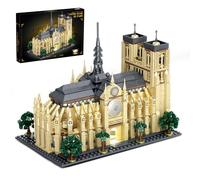 Notre Dame de Paris - Set di edifici architettonici con luce LED | Kit modello da collezione, 1757 pezzi, set di blocchi da costruzione per la decorazione della casa, regalo di compleanno per