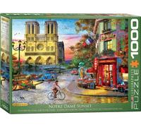 Notre Dame Tramonto 1000 Pezzi Puzzle 680mm x 480mm (Panzer)