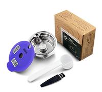 NOTSEK Cialde riutilizzabili in acciaio inox, ricaricabili, per macchina Bosch, cialde da caffè riutilizzabili con coperchio in slicone da 180 ml, codice a barre