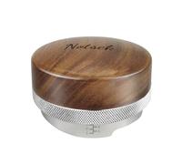 NOTSEK Distributore di caffè 58 mm, in legno di noce, 58 mm, con base in acciaio inossidabile, livellatore per espresso a profondità regolabile, strumento di distribuzione del caffè per portafiltro da