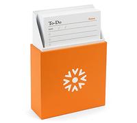 Notsu To Do List Grid Index Card Box 3x5 Set | 50 Task Planner Vertical Notecards with Index Card Holder Case