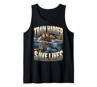 Nottatore di Soccorso Train Harder Save Lives Canotta