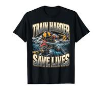 Nottatore di Soccorso Train Harder Save Lives Maglietta