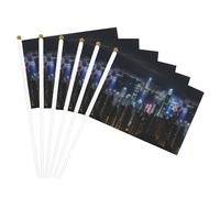 Notte aerea di vista Hong Kong Stampa Convenienza Bandiere portatili Bandiere leggere Feste Parata Eventi Festival Decor