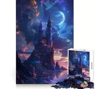 Notte al Castello della Fantasia - Puzzle per adulti da 1000 pezzi - Rompicapo, Evasione rilassante - Schema di montaggio - Regalo di Babbo Natale (50x75cm)