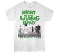 Notte Dei Morti Viventi - Zombie Camminanti Con Logo - T-Shirt Unisex - Bianca