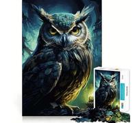 Notte del Gufo per Adulti Puzzle da 1000 Pezzi Gioco di Sfida Mentale Gioco di Evasione Rilassante Pezzo da Collezione Artistico di Qualità Taglio di Qualità (38x26cm)
