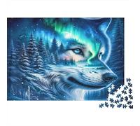 Notte del lupo artico Puzzle 1000 Pezzi In Resistente E Durevole, Un Busta Di Puzzle A Rompicapo Per Enigma Per Il Relax Mentale, Ideale Per Vacanza Relax, Puzzle 52x38cm/1000pcs