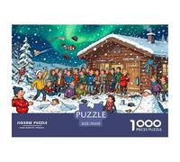 Notte della cabina norvegese Aurora Puzzle in Legno Impermeabile Puzzles Da 1000 Pezzi Regali Per Adulti Impossibili Giochi Educativi