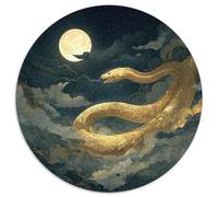 Notte di Luna Piena|Serpente dorato nel cielo| Puzzle Divertenti Per Tutta La Famiglia 1000pcs (67.5x67.5cm) Adulti