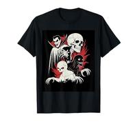 Notte di Vintage Horror Retro Distressed Gothic Estetica Maglietta