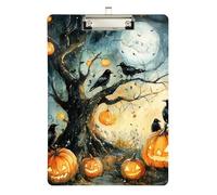 Notte Halloween Albero Corvi ECG Appunti Impermeabile per Calcio Softball Coaching Dimensioni 9 x 12